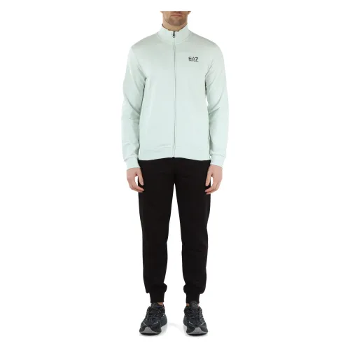 Emporio Armani EA7 , Cotton Sweatshirt and Pants Set ,Green male, Sizes: