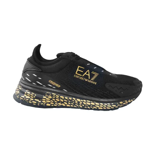 Emporio Armani EA7 , Crusher Distance Sneakers ,Black male, Sizes: