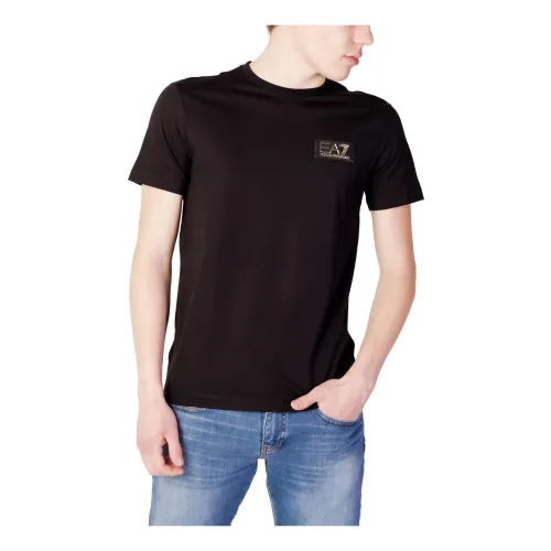 Emporio Armani EA7 , Ea7 Men T-shirt ,Black male, Sizes: