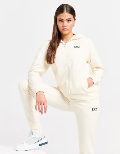 Emporio Armani EA7 Essential Full Zip Hooded Tracksuit - White - Womens