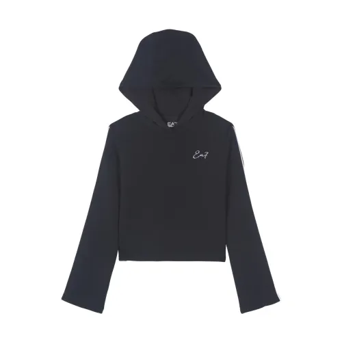 Emporio Armani EA7 , Hooded Sweatshirt ,Black female, Sizes: