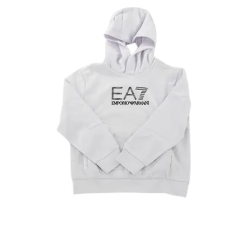 Emporio Armani EA7 , Hooded Sweatshirt ,White female, Sizes: