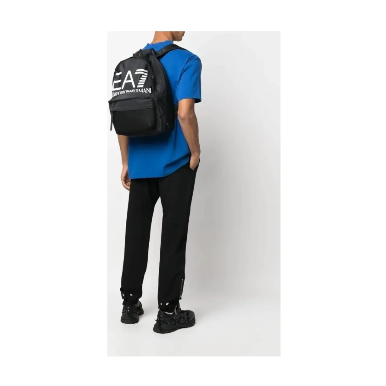 Emporio Armani EA7 , Logo Casual Backpack ,Black female, Sizes: ONE SIZE