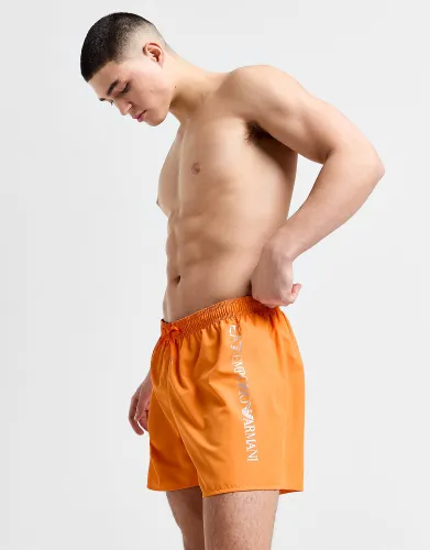 Emporio Armani EA7 Logo Swim Shorts - Orange - Mens