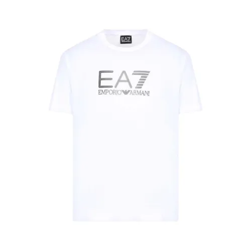 Emporio Armani EA7 , Logo T-shirt ,White male, Sizes: