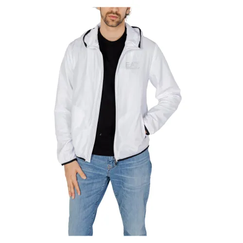 Emporio Armani EA7 , Men's Bomber Jacket ,White male, Sizes: