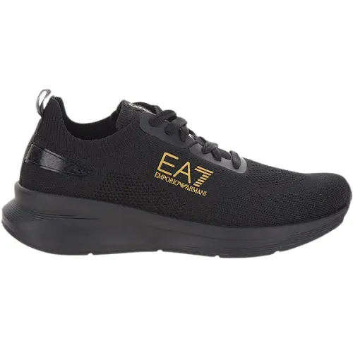 Emporio Armani EA7 , Men's Shoes Sneakers Black Ss24 ,Black male, Sizes:
