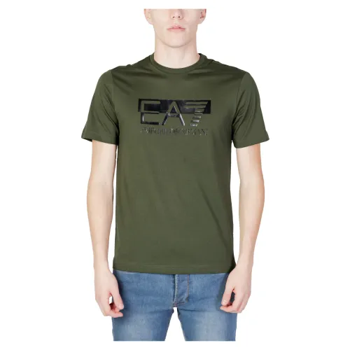 Emporio Armani EA7 , Mens T-Shirt Autumn/Winter Collection ,Green male, Sizes: