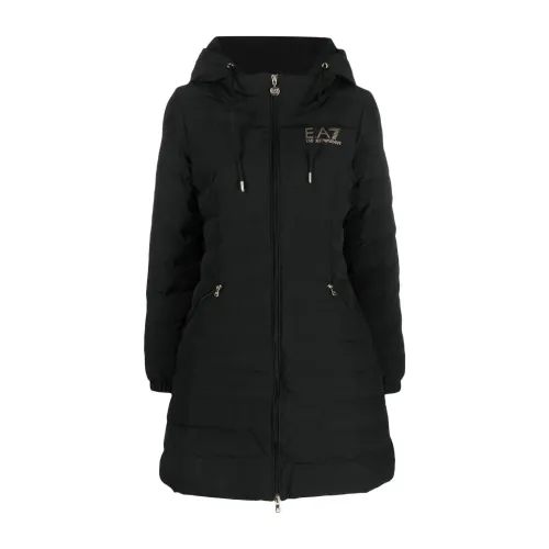 Emporio Armani EA7 , Mountain cross winter coat ,Black female, Sizes: