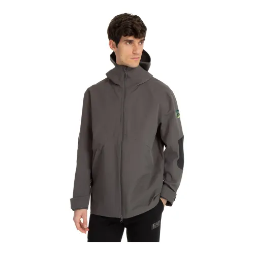 Emporio Armani EA7 , Mountain Gear Jacket ,Gray male, Sizes: