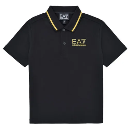 Emporio Armani EA7  POLO 8NBF51  boys's Children's polo shirt in Black