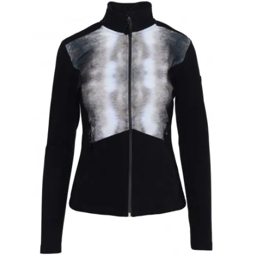 Emporio Armani EA7 , Powerstretch Sweatshirt with Attractive Print ,Black female, Sizes: