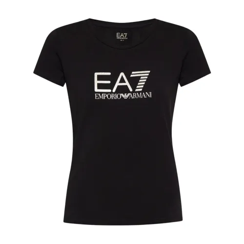 Emporio Armani EA7 , Printed T-shirt ,Black female, Sizes: