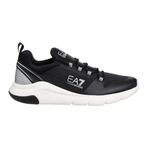 Emporio Armani EA7 , Racer Evo Sneakers ,Black male, Sizes: