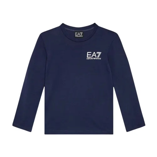 Emporio Armani EA7 , Short Sleeve T-Shirt ,Blue male, Sizes: