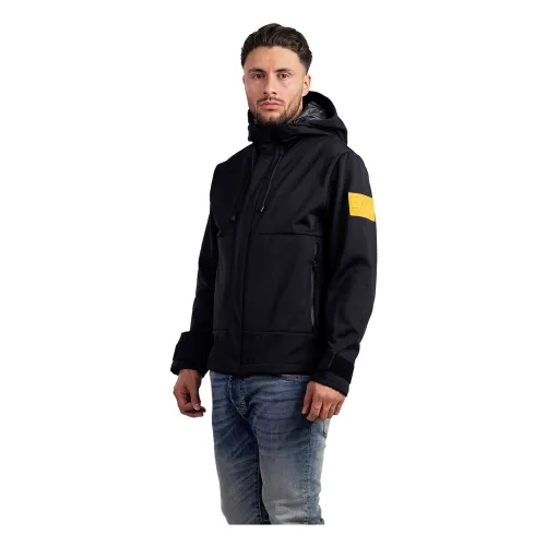 Emporio Armani , EA7 Softshell Jacket Men Black ,Black male, Sizes: