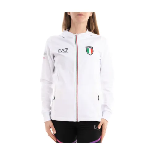 Emporio Armani EA7 , Sweatshirt ,White female, Sizes:
