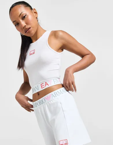 Emporio Armani EA7 Ventus Tape Shorts - White - Womens