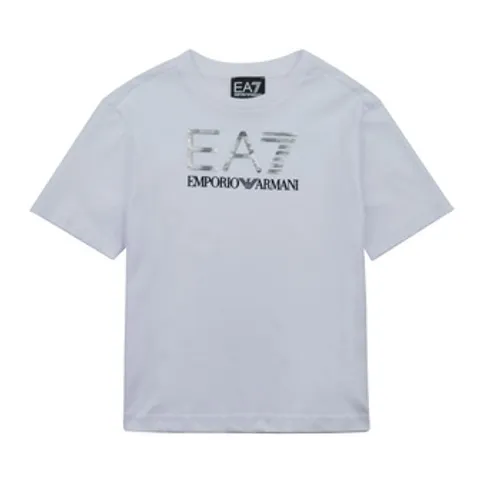 Emporio Armani EA7  VISIBILITY TSHIRT  boys's Children's T shirt in White