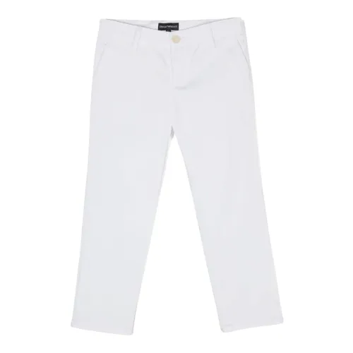 Emporio Armani EA7 , White Armani Kids Trousers ,White male, Sizes:
