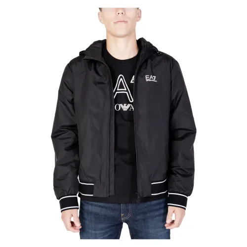 Emporio Armani EA7 , Winter Jackets ,Black male, Sizes: