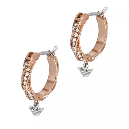 Emporio Armani Earrings - Stainless Steel Hoop Earrings - gold - Earrings for ladies