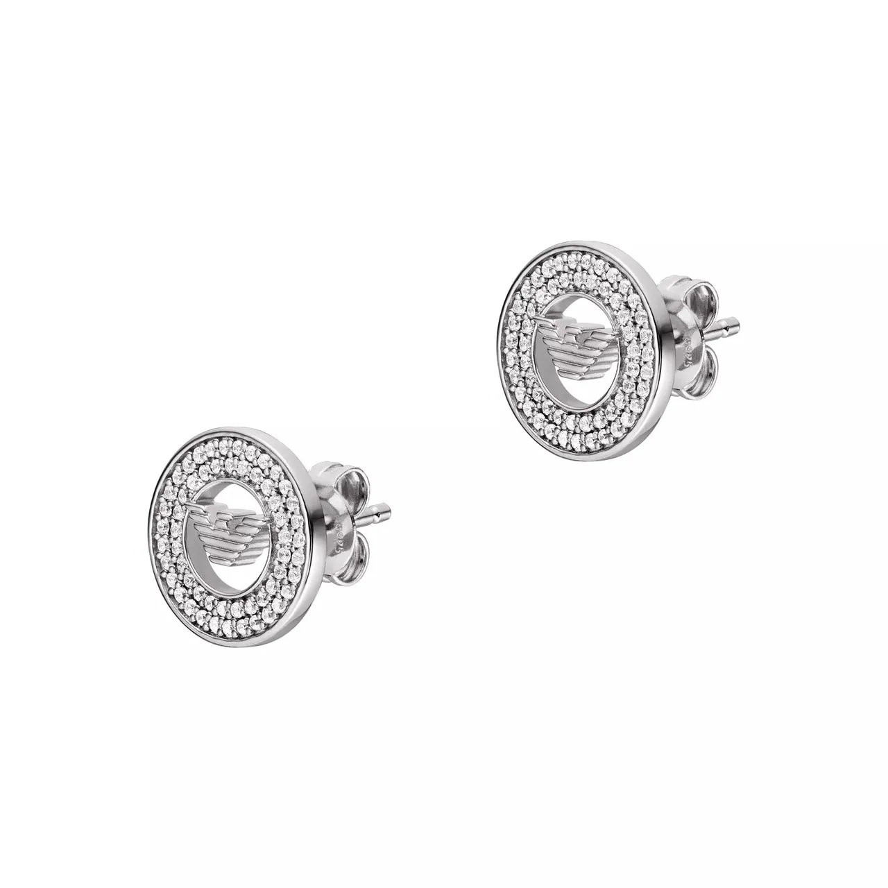 Emporio Armani Earrings - Sterling Silver Stud Earrings - silver - Earrings for ladies
