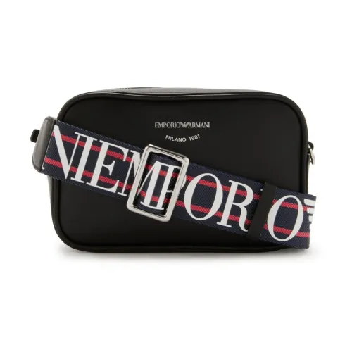 Emporio Armani , Elegant Black Mini Bag with Adjustable and Removable Shoulder Strap ,Black female, Sizes: ONE SIZE