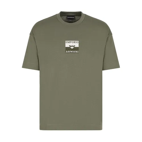 EMPORIO ARMANI Embroidered Logo T-Shirt - Green