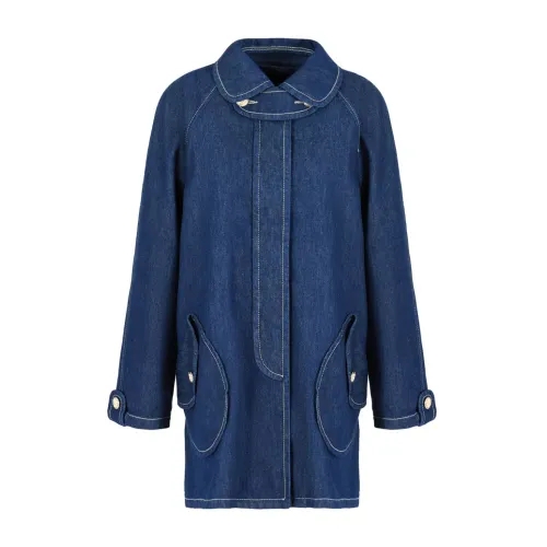 Emporio Armani , Emporio Armani Denim Jacket Blue ,Blue female, Sizes: