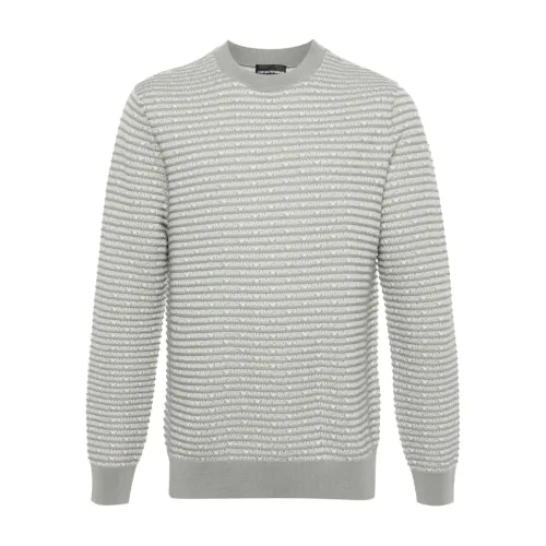 Emporio Armani , Emporio Armani Sweaters Grey ,Gray male, Sizes: