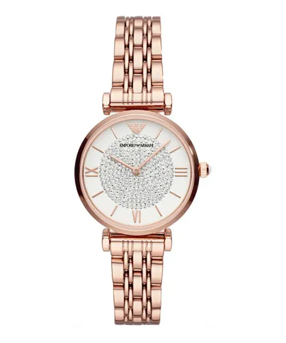 Emporio Armani Gianni T-bar WoMens Rose Gold Watch AR11244 Stainless Steel (archived) - One Size