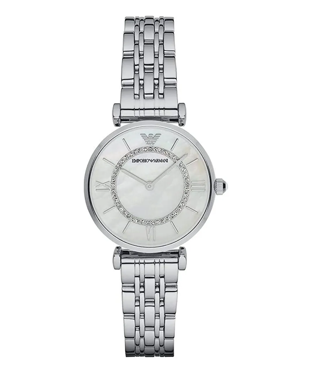 Emporio Armani Gianni T-bar WoMens Silver Watch AR1908 Stainless Steel (archived) - One Size