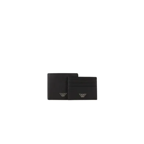 Emporio Armani , Gift Box with Wallet and Card Holder ,Black male, Sizes: ONE SIZE