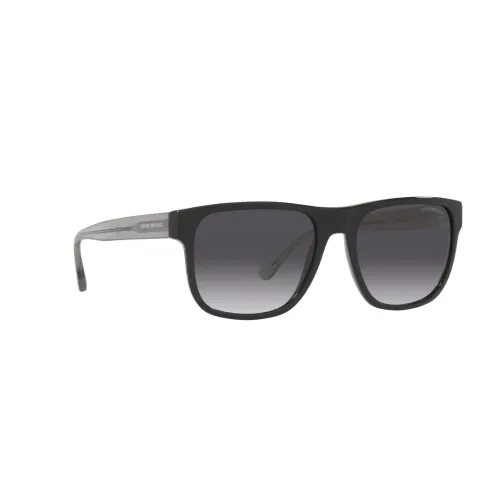 Emporio Armani , Gradient Gray Sunglasses for Men ,Black male, Sizes: