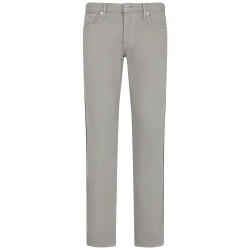 Emporio Armani , Gray 5-Pocket Pants ,Gray male, Sizes: