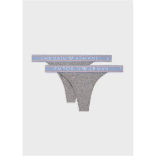 Emporio Armani Grey Knitted Briefs 2-Pack - Grey