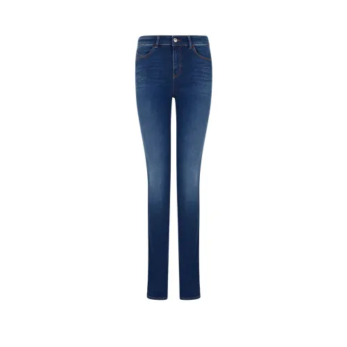 Emporio Armani , High Waist Skinny Leg Denim Jeans ,Blue female, Sizes: