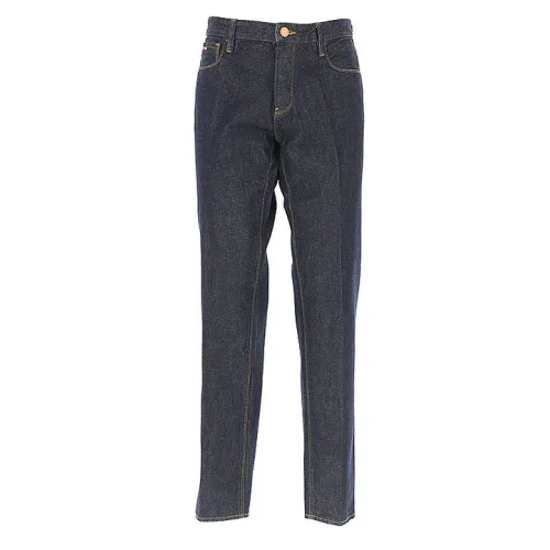 Emporio Armani , High Waist Straight Leg Jeans ,Blue male, Sizes: