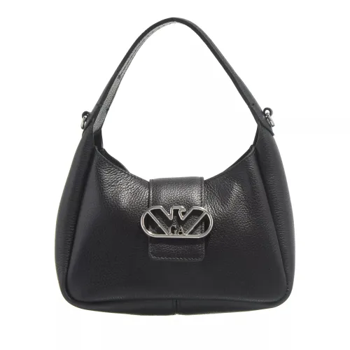 Emporio Armani Hobo Bags - Hobo S Micro Cervo - black - Hobo Bags for ladies