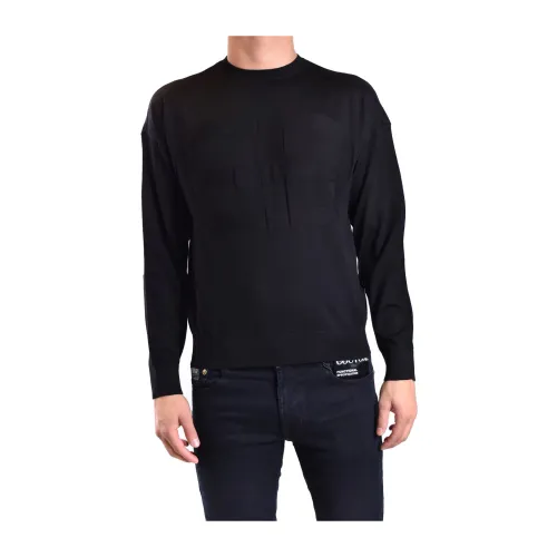 Emporio Armani , Knit Sweater ,Black male, Sizes: