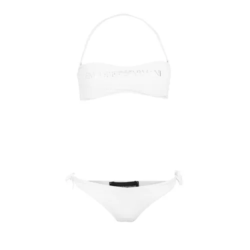 Emporio Armani Ladies Knit Bikini - White