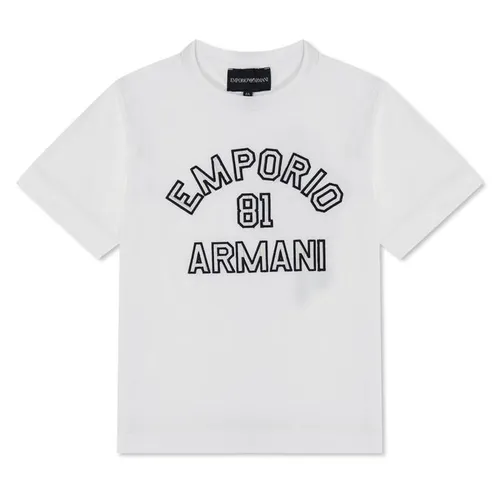 Emporio Armani Large Logo T-Shirt Boys - White