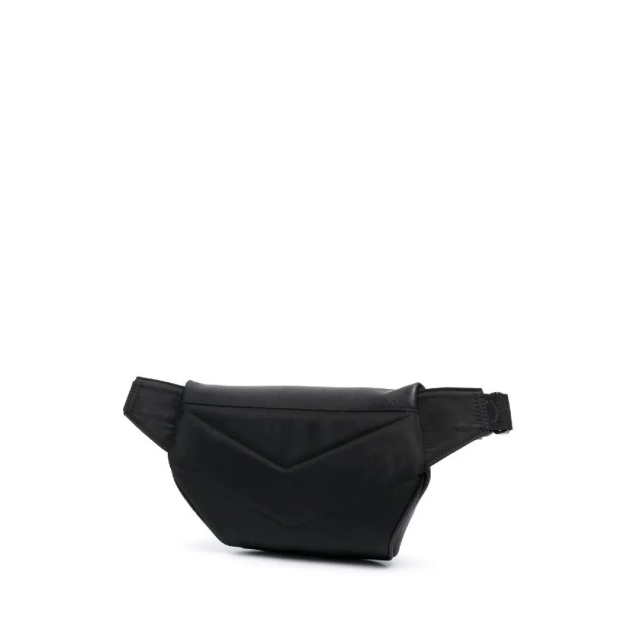 Emporio Armani , Logo-Plaque Leather Belt Bag ,Black male, Sizes: ONE SIZE