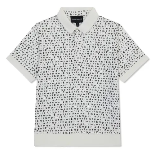 Emporio Armani Logo Print Polo Shirt - White