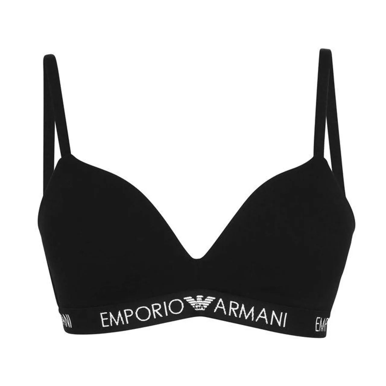 Emporio Armani Logo Triangle Bra - Black