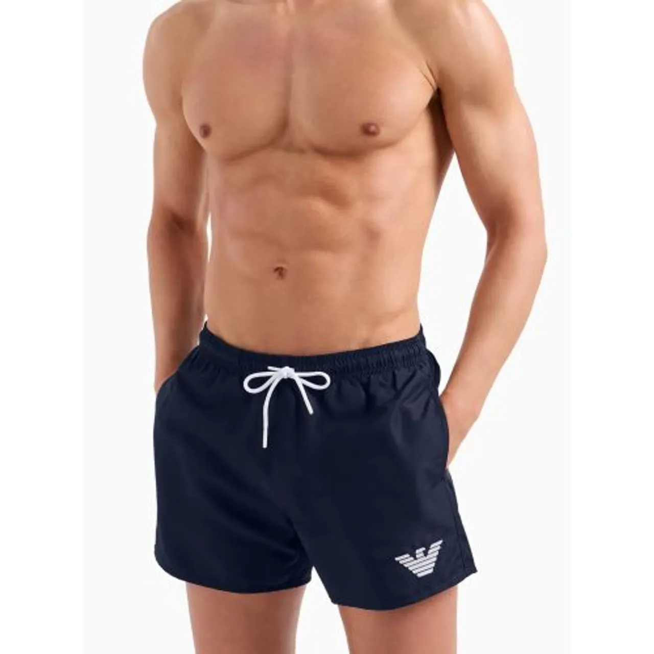 Emporio Armani Loungewear Mens Blue Navy Eagle Logo Swim Short
