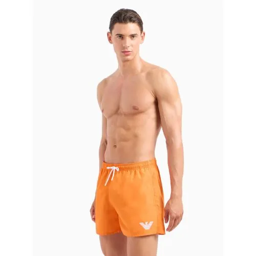 Emporio Armani Loungewear Mens Orange Eagle Logo Swim Short