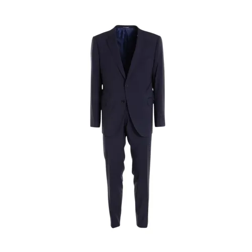 Emporio Armani , Luxury Wool Single Breasted Suit ,Blue male, Sizes: