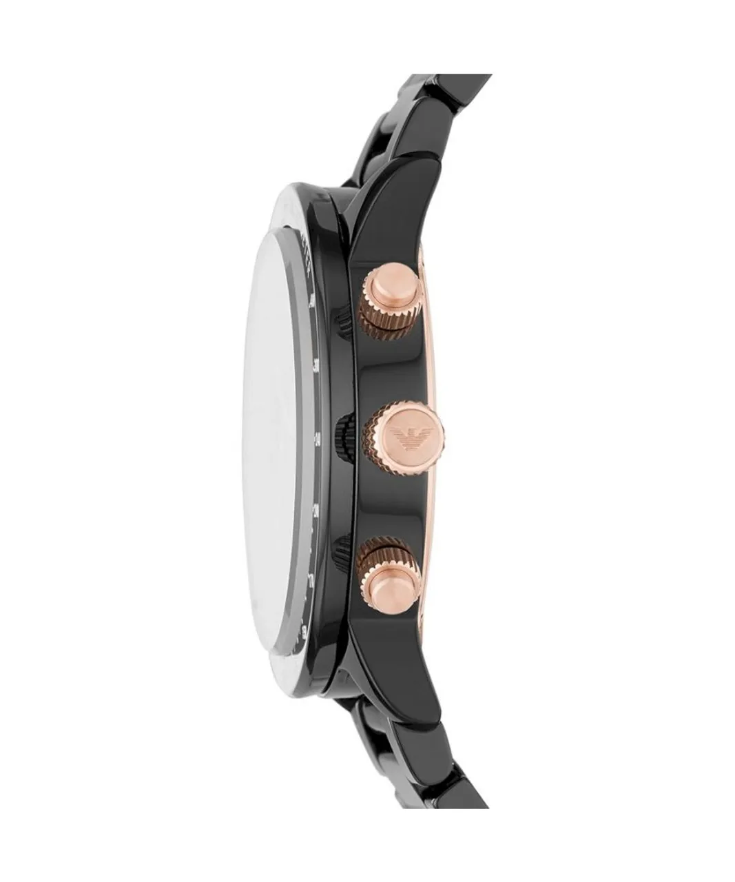 Emporio Armani Mario Mens Black Watch AR70002 Stainless Steel - One Size